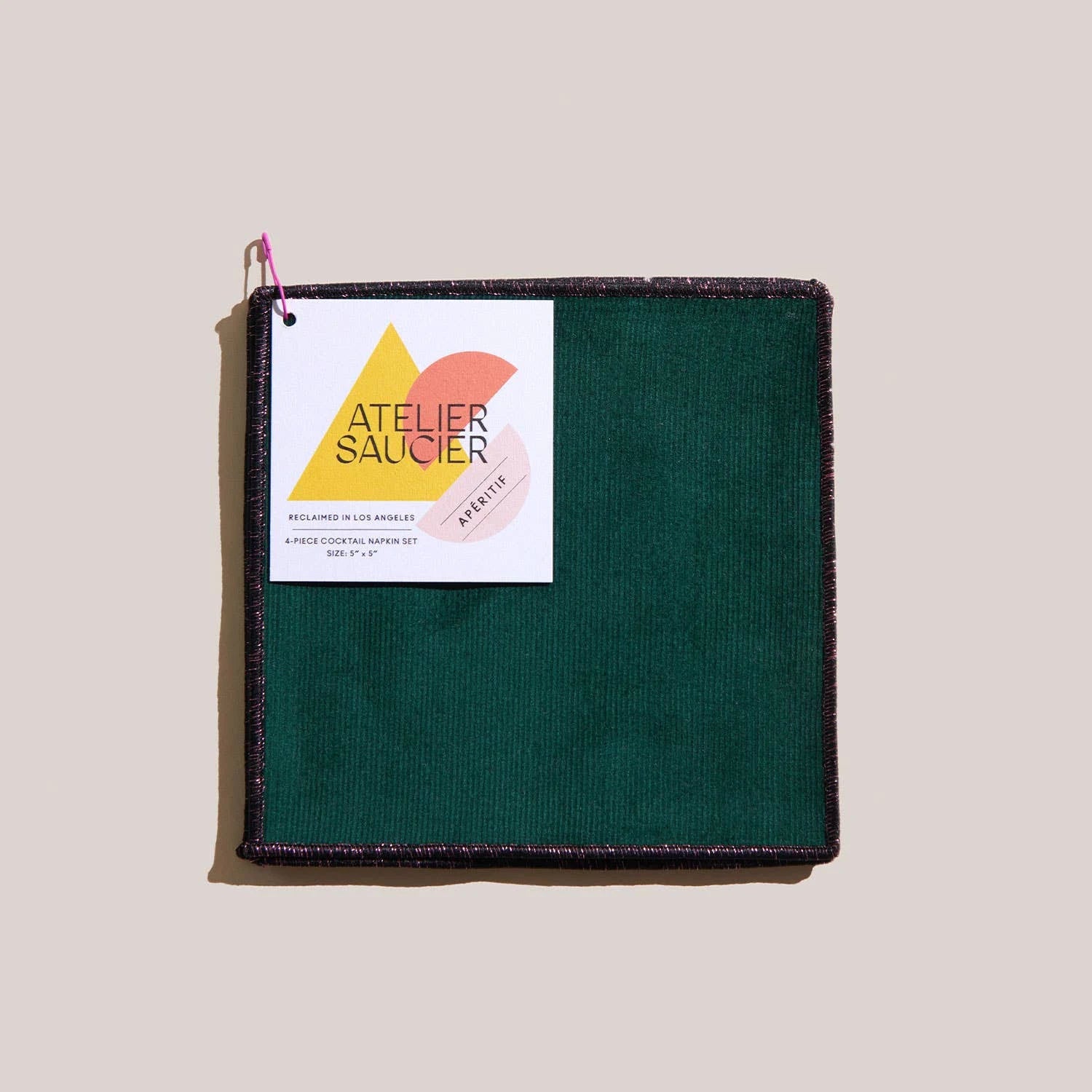 4 Piece Cocktail Napkin Set