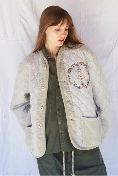 100% Cotton Quilted Corduroy Peace Jacket - Homebody Denver