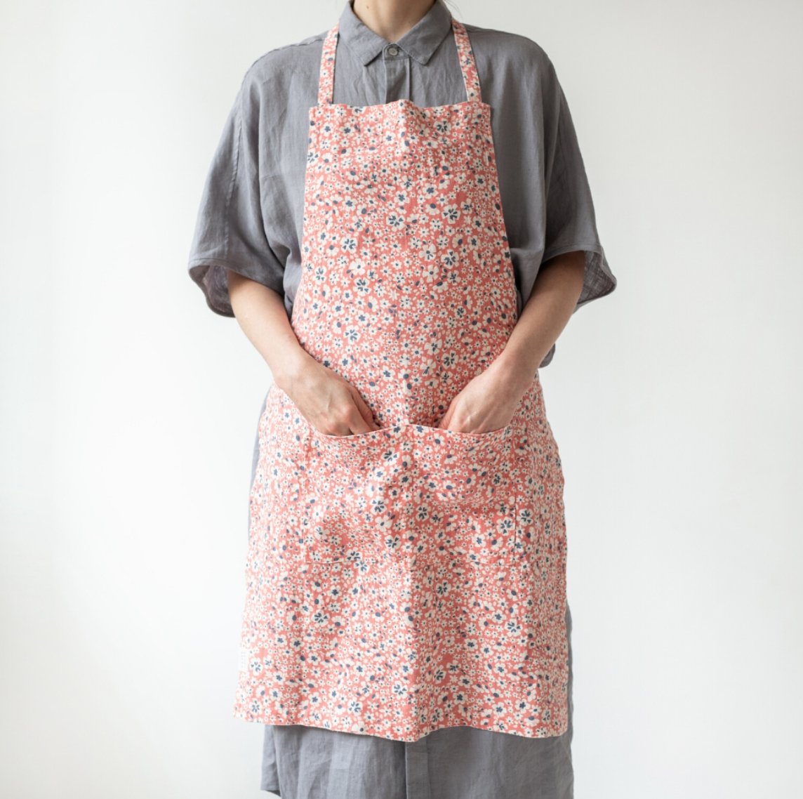 100% Lithuanian Printed Linen Apron - Homebody Denver