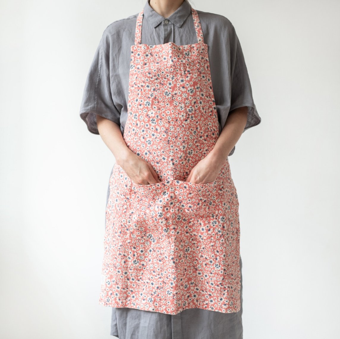 100% Lithuanian Printed Linen Apron - Homebody Denver