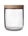 15x17cm Glass Pot with 2cm Oak Lid - Homebody Denver
