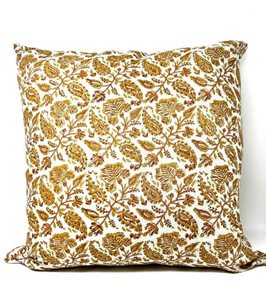 Block Printed Linen Cushion 55 x 55 cm - Homebody Denver