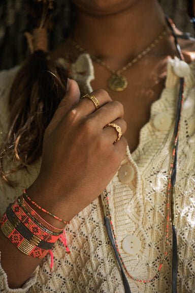 Bracelet Theodora, 5 Lines of Japanese Beads - Homebody Denver