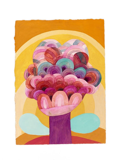 Caroline Rennequin Flower Painting Small 9" x 7.5" - Homebody Denver