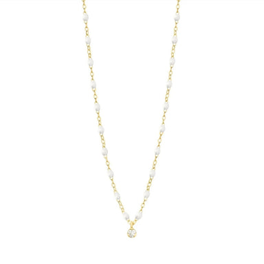 Classic Gigi Supreme 1 Diamond Necklace 18K Gold and Resin 16.5" - Homebody Denver