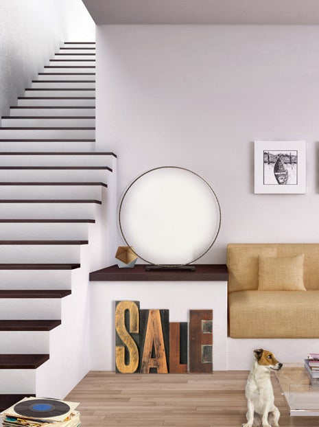 Classic LED Circle Light Matte Steel 60cm - Homebody Denver