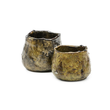 Cup Punch Large, Terracotta Brown Ochre Glaze - Homebody Denver