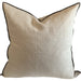 Maison de Vacances Cushion Vice Versa Black Line Stone Washed Linen 65 x 65 cm - Homebody Denver