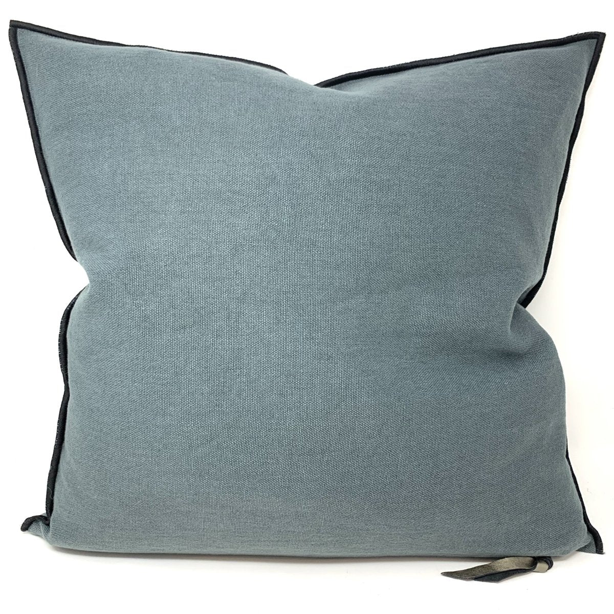 Maison de Vacances Cushion Vice Versa Black Line Stone Washed Linen Black Line 50 x 50 cm - Homebody Denver
