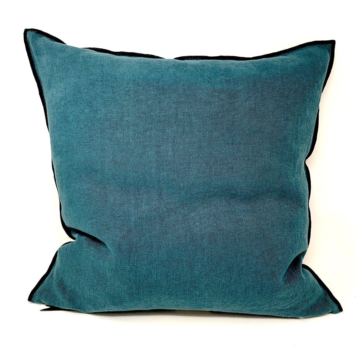 Maison de Vacances Cushion Vice Versa Black Line Stone Washed Linen Black Line 50 x 50 cm - Homebody Denver