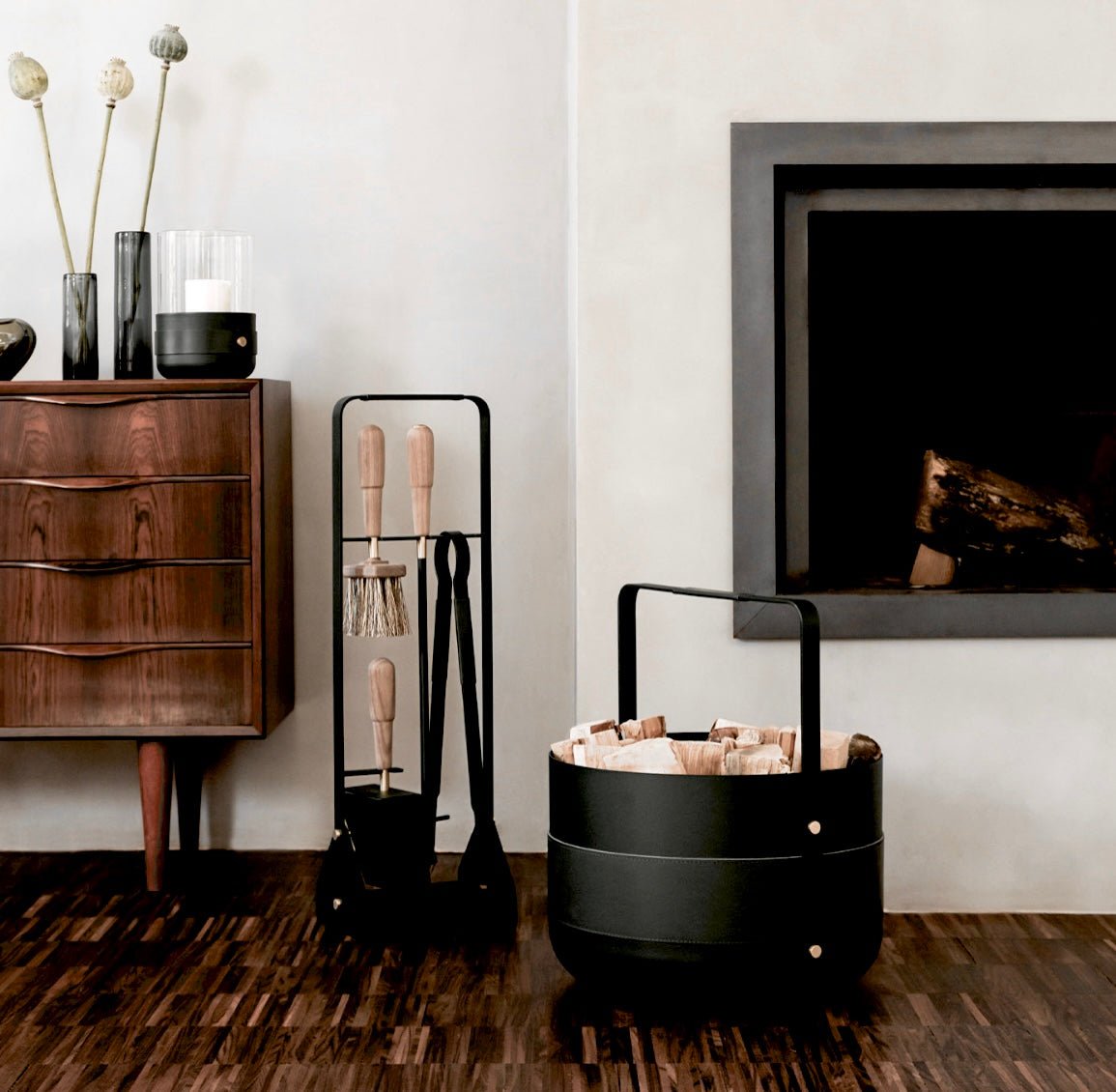 Emma Basket Noir and Brass - Homebody Denver