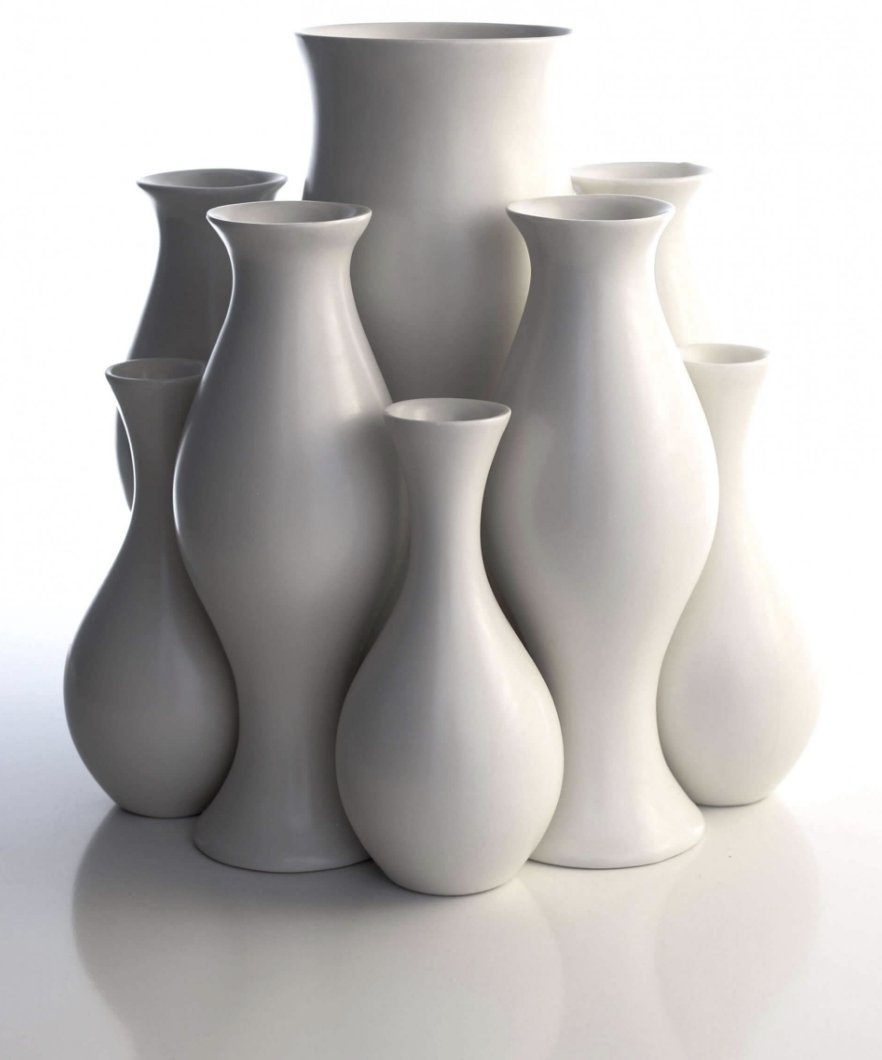 Eva Centerpiece, 11 Part, Ivory Porcelain - Homebody Denver