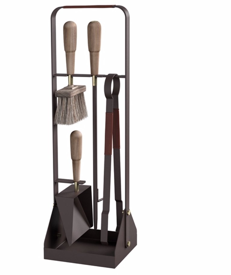 Eldvarm Fireplace Tools Companion Set Emma with Leather - Homebody Denver