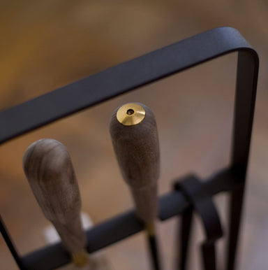 Eldvarm Fireplace Tools Companion Set Emma with Leather - Homebody Denver