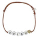 Five Ceramic Letter Beads and One 18 Karat Gold Heart Cord Bracelet - Homebody Denver