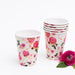 Floral Paper Cups- 12 ounce- Set of 12 - Homebody Denver