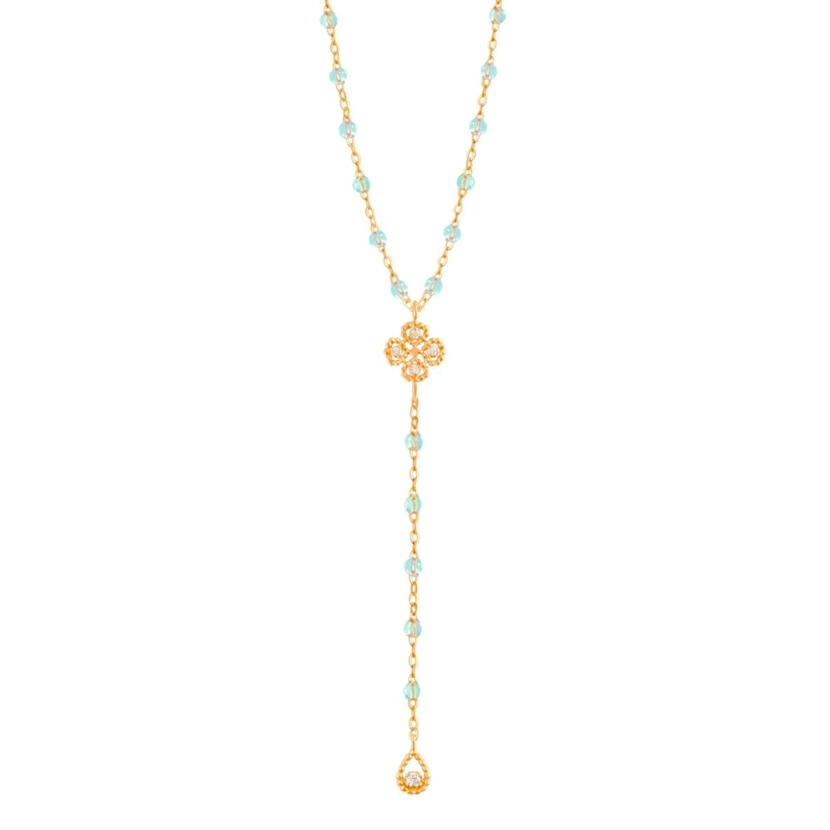 Gigi Clozeau Classic Rosary Lucky Lotus Necklace 17.7" 18kt. - Homebody Denver