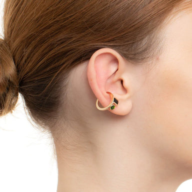 Hirotaka Single Bird of Paradise Double Stone Ear Cuff - Homebody Denver