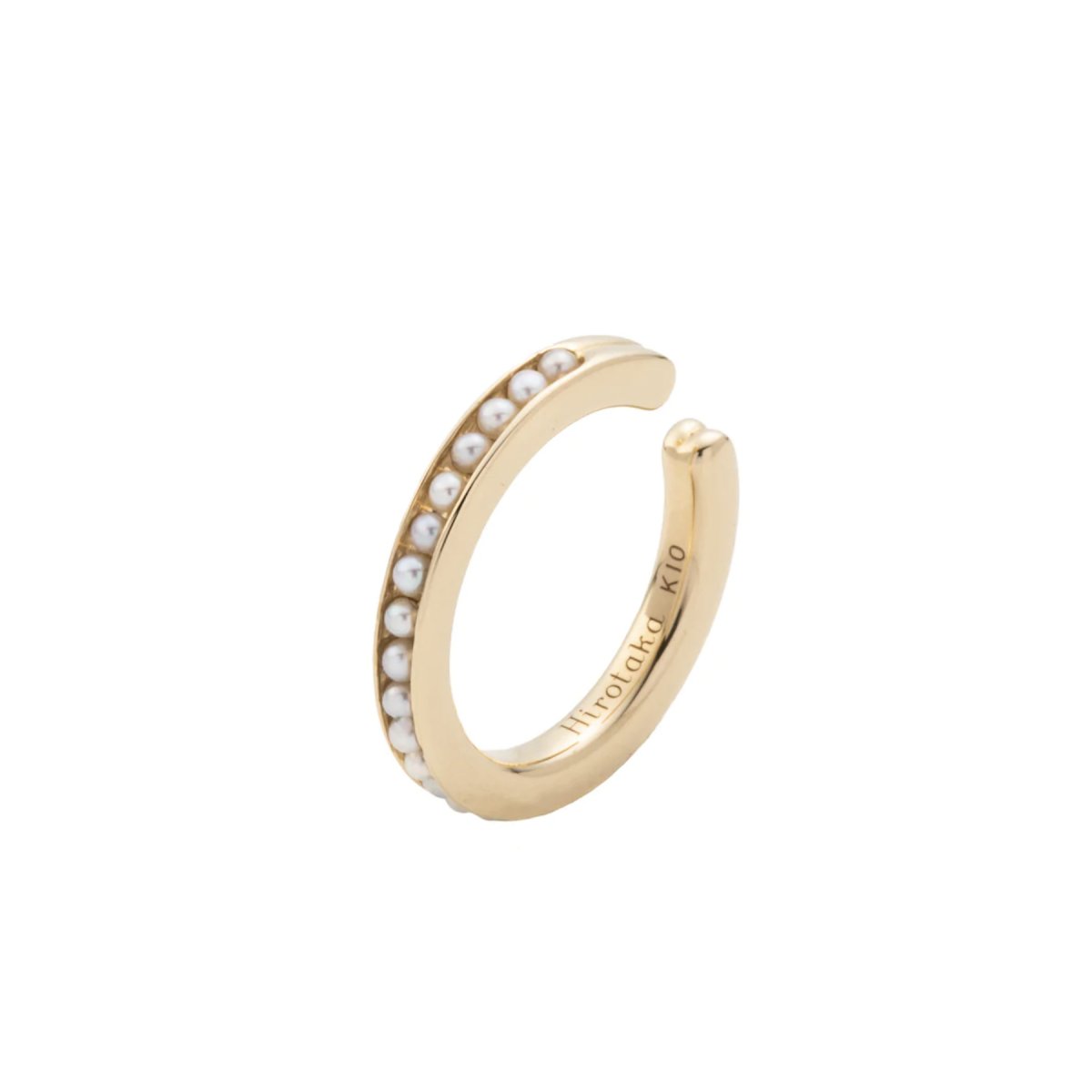 Hirotaka Single Caviar Pearl Ear Cuff M - Homebody Denver