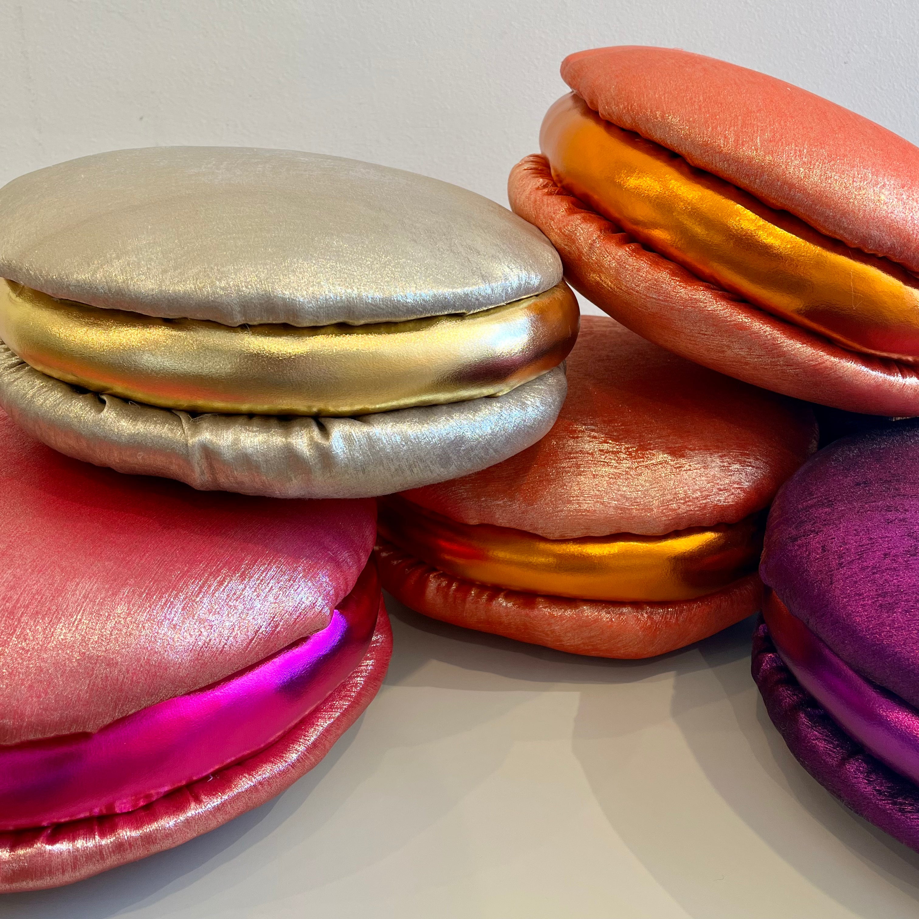 Caroline Rennequin, Metallic French Macaroon Sculpture