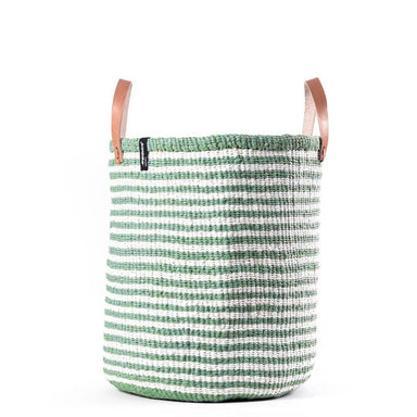 Kiondo Market Basket, Thin Light Green Stripes, Large - Homebody Denver
