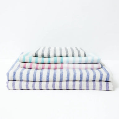 Linen Border Bath Towel Large - Homebody Denver