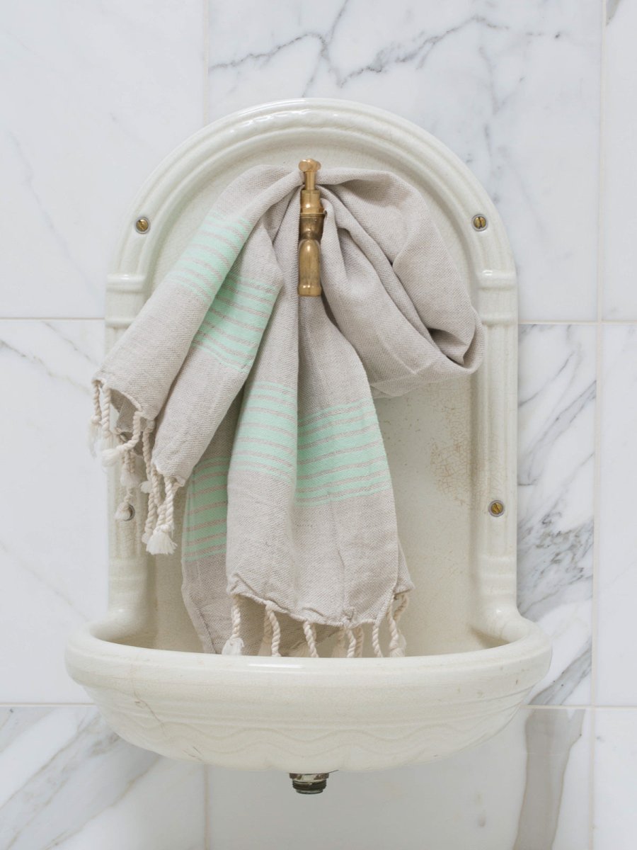Linen Hammam Hand Towel 12" x 20" - Homebody Denver