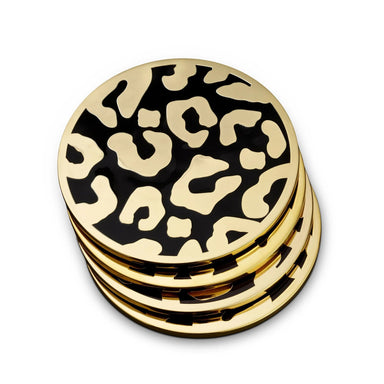 L'Objet Leopard Coasters, Set of 4 - Homebody Denver