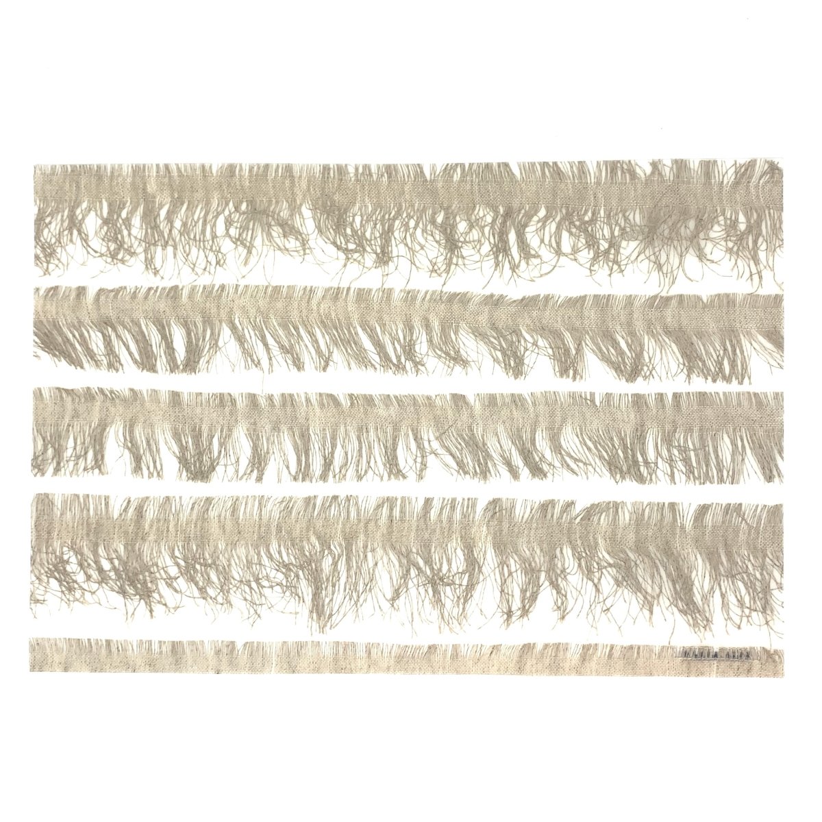 Luisa Cevese Riedizioni Rectangular Polyurethane Placemat - Linen Fringes 18" x 12" - Homebody Denver