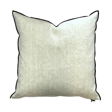 Maison de Vacances Cushion Vice Versa Black Line Stone Washed Linen Black Line 50 x 50 cm - Homebody Denver