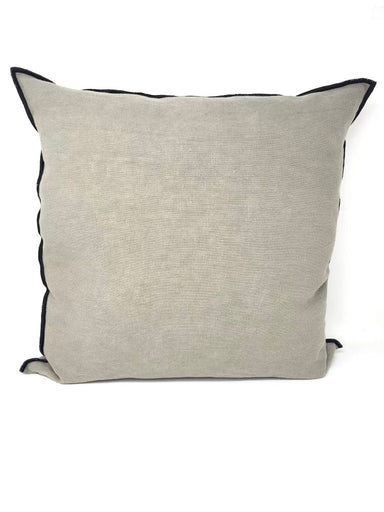 Maison de Vacances Cushion Vice Versa Black Line Stone Washed Linen Black Line 50 x 50 cm - Homebody Denver