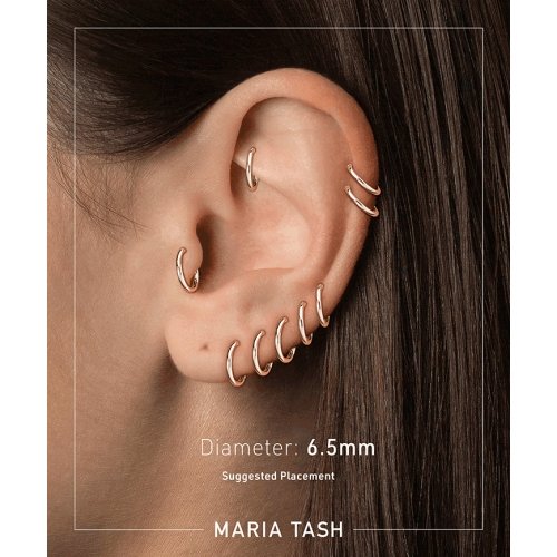 Maria Tash Plain 6.5mm 14karat Gold Hoop Earring - Homebody Denver