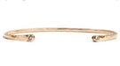 Melissa Joy Manning 14Karat Yellow Gold Forged Cuff Bracelet with 2mm Diamond Details - Homebody Denver