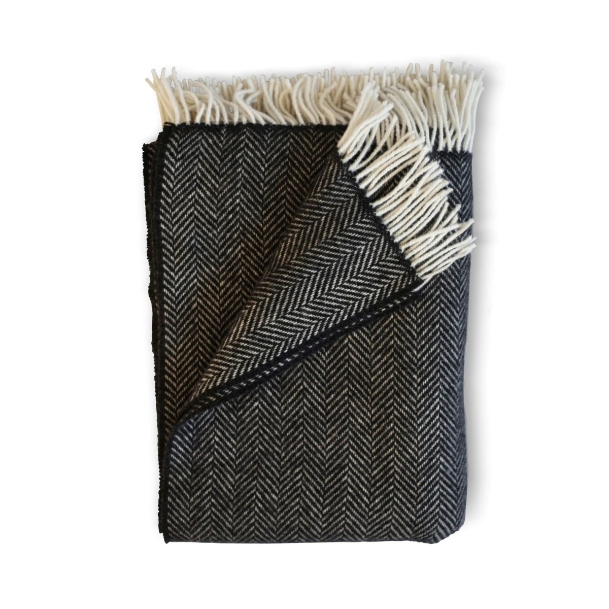 Merino/Cashmere Herringbone Throw - Homebody Denver