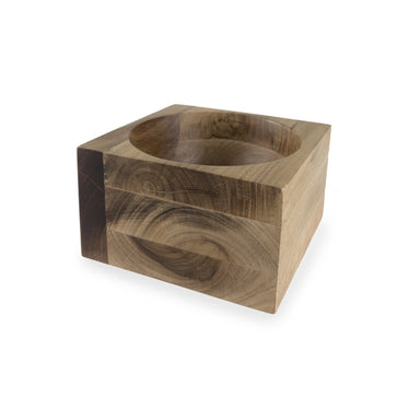 Modernist Acacia Wood Bowl Large Square - Homebody Denver