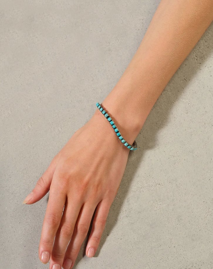 Nakard Tennis Bracelet 3.5mm Square Turquoise - Homebody Denver