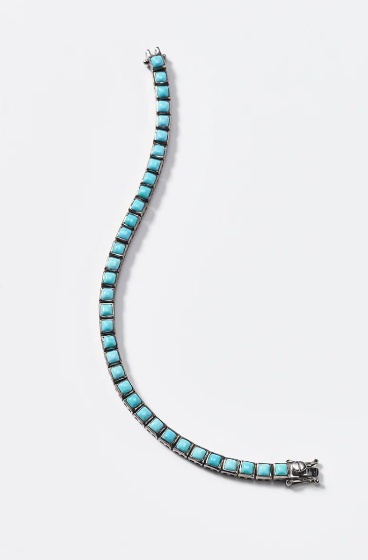 Nakard Tennis Bracelet 3.5mm Square Turquoise - Homebody Denver