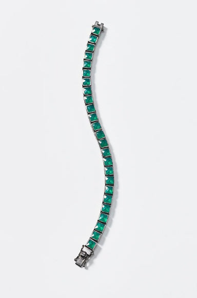 Nakard Tennis Bracelet 5mm Square in Green Onyx - Homebody Denver