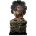 Old Wood Seated Burmese Buddha in a Flower Throne, 50s/60s, 26" h. - Homebody Denver