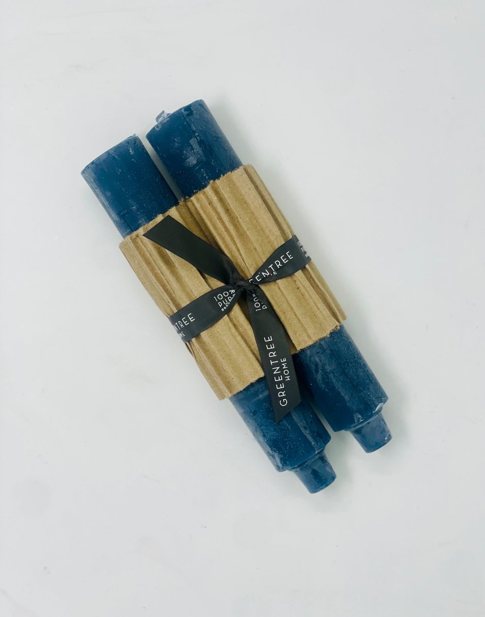 Pair of Beeswax Column Candles. 9" x 1.5" - Homebody Denver