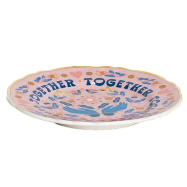 Porcelain Floral Message Plates with Gold Trim 6.5" - Homebody Denver
