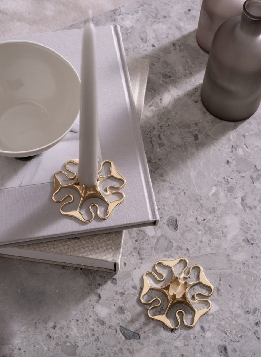 Rose Candleholder, Brass - Homebody Denver