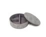 Round Leather Boxes in Calf Leather, Set of 2 - Homebody Denver