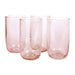 Seeded 16oz Glasses Pale Rose Set/4 - Homebody Denver