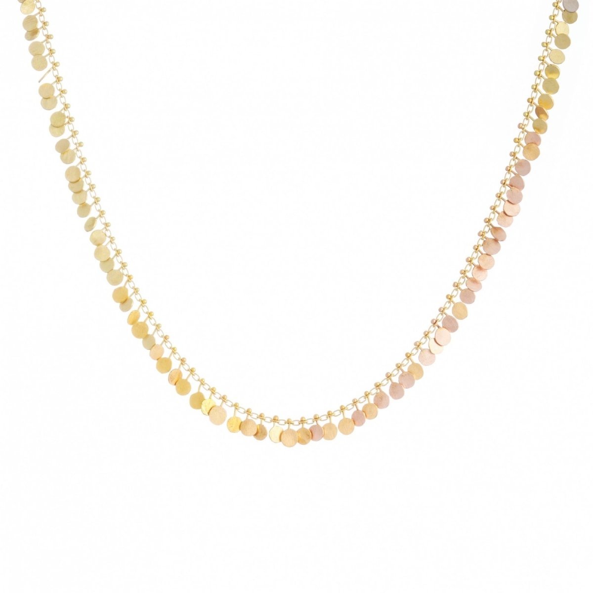Sia Taylor 18K Gold Rainbow Fully Dotted Necklace - Homebody Denver