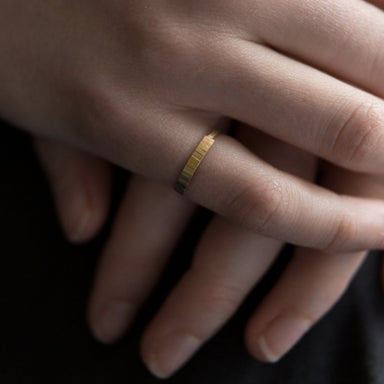 Sia Taylor 18K Yellow & Rainbow Gold Arc Pinky Ring - Size 4 - Homebody Denver