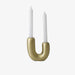 Tina Frey Designs NOODLE Duo Candle Holder, Brushed Brass - Homebody Denver