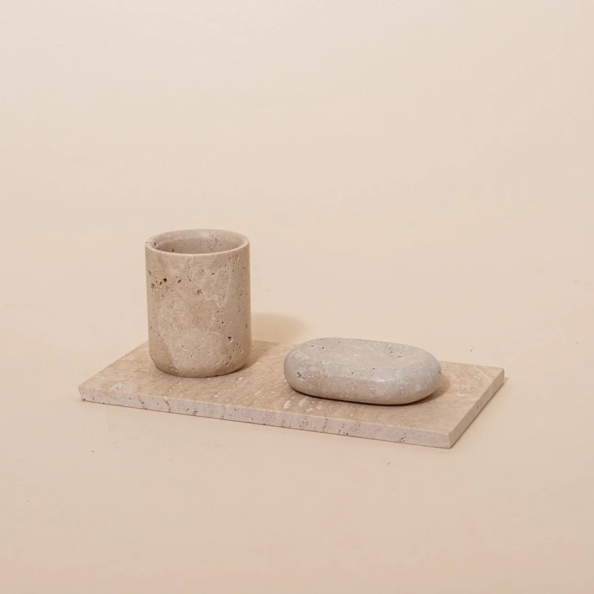 Travertine Classic Toothbrush Holder - Homebody Denver