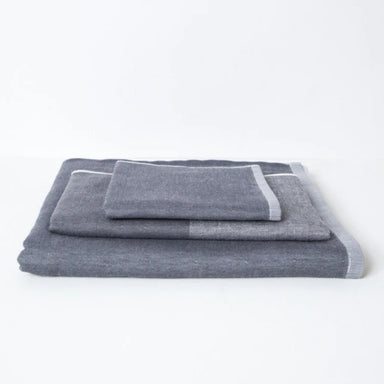 Two-Tone Chambray Bath Towel Large - Homebody Denver