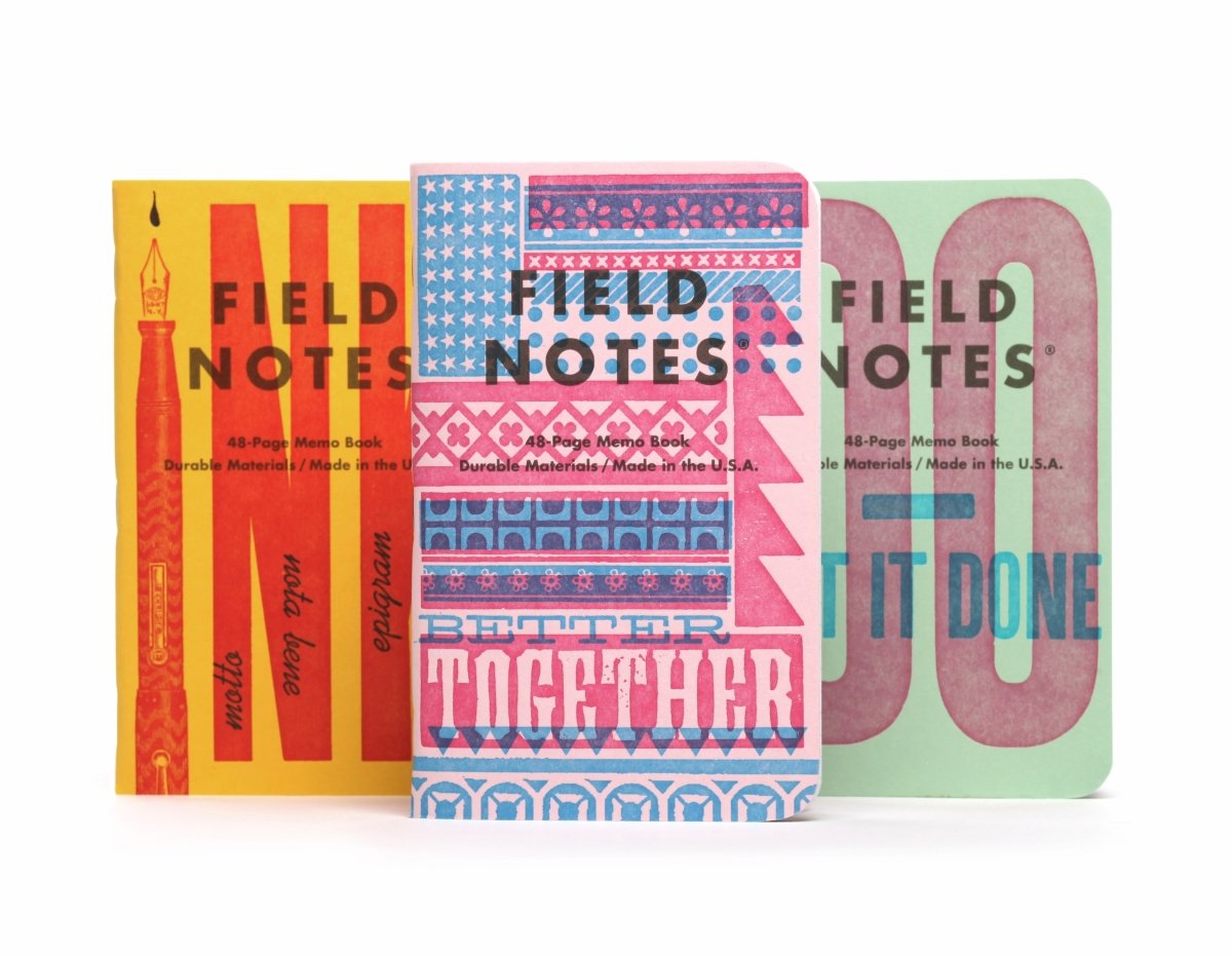United States of Letterpress, Set of Three Notebooks, Pack B - Homebody Denver
